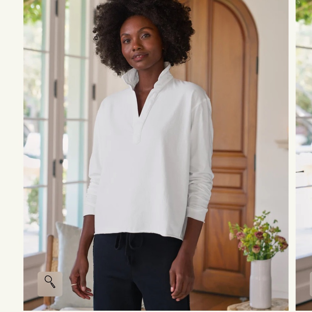 Frank & Eileen popover Henley white size large
